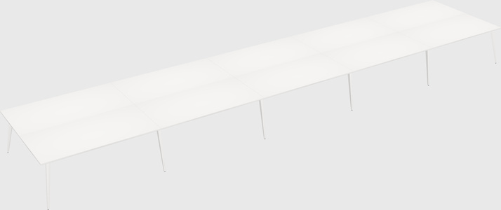 Shared rectangular office desk system