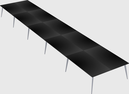 Shared rectangular office desk system