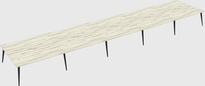 Shared rectangular office desk system