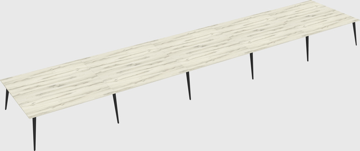 Shared rectangular office desk system