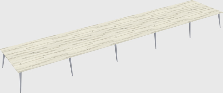 Shared rectangular office desk system