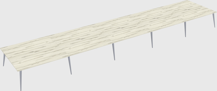 Shared rectangular office desk system