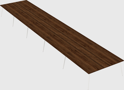 Shared rectangular office desk system