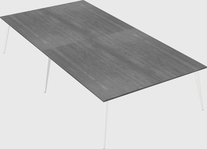 Shared rectangular office desk system
