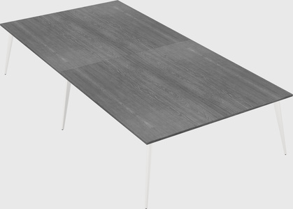 Shared rectangular office desk system