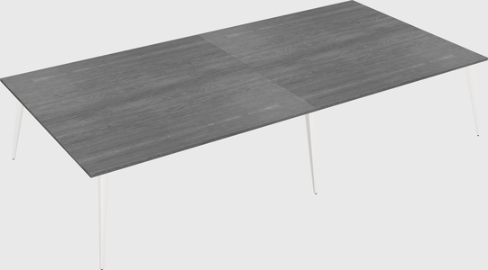 Shared rectangular office desk system