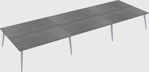 Shared rectangular office desk system