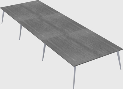 Shared rectangular office desk system