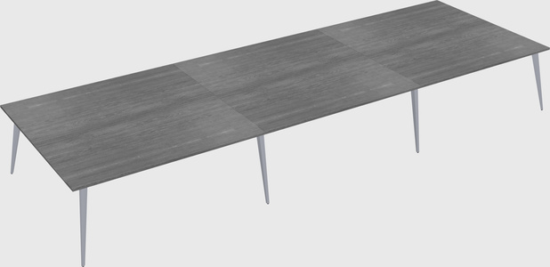 Shared rectangular office desk system