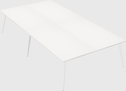Shared rectangular office desk system