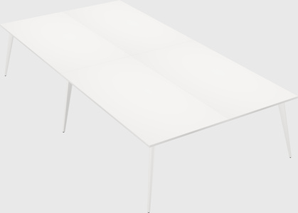 Shared rectangular office desk system