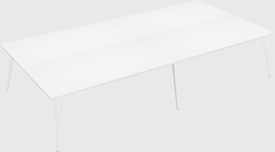 Shared rectangular office desk system