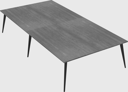 Shared rectangular office desk system