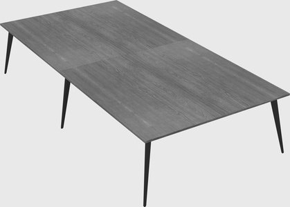 Shared rectangular office desk system