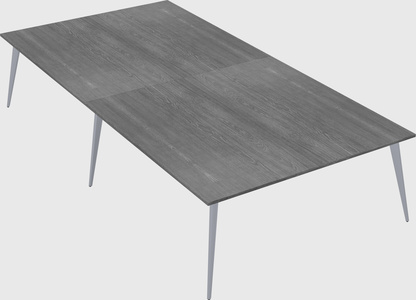 Shared rectangular office desk system