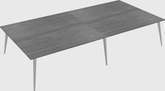 Shared rectangular office desk system