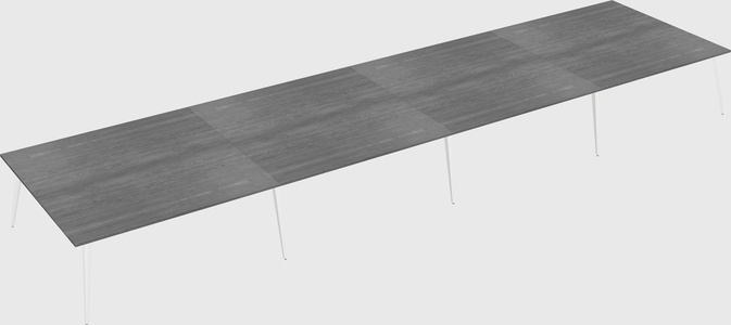 Shared rectangular office desk system