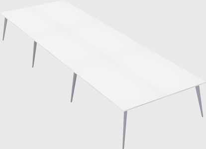 Shared rectangular office desk system