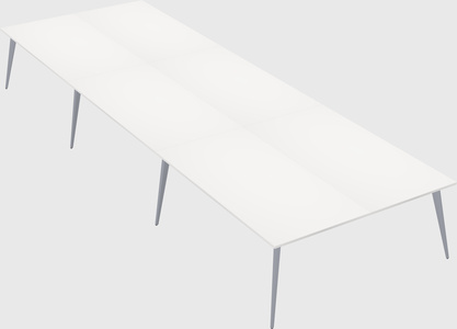 Shared rectangular office desk system