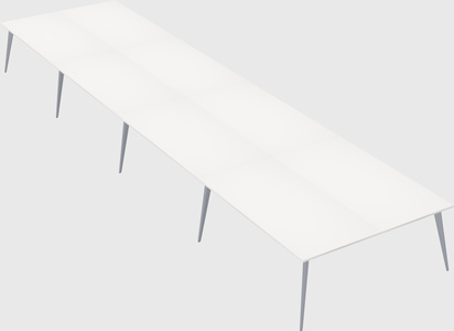 Shared rectangular office desk system