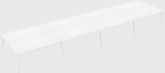Shared rectangular office desk system