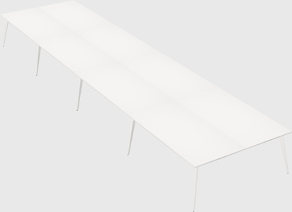 Shared rectangular office desk system