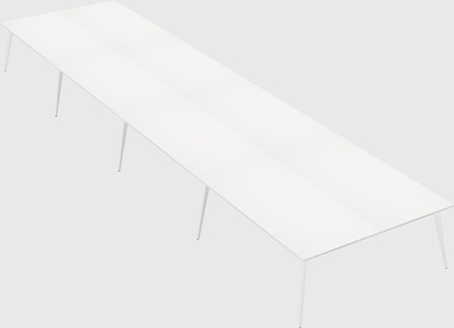 Shared rectangular office desk system