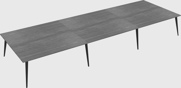 Shared rectangular office desk system