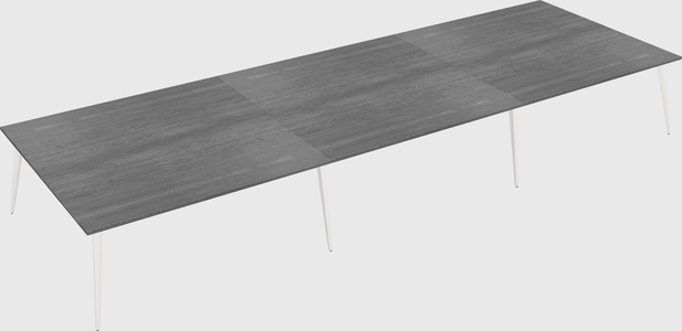 Shared rectangular office desk system