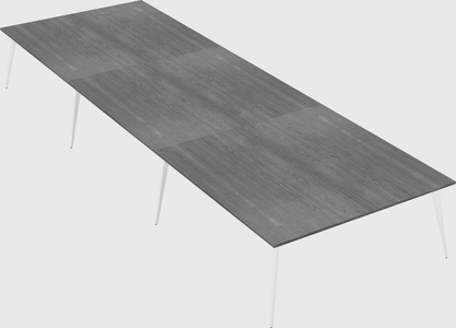 Shared rectangular office desk system