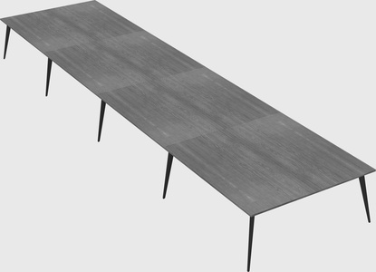 Shared rectangular office desk system