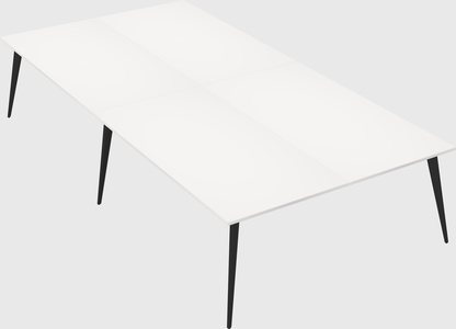 Shared rectangular office desk system