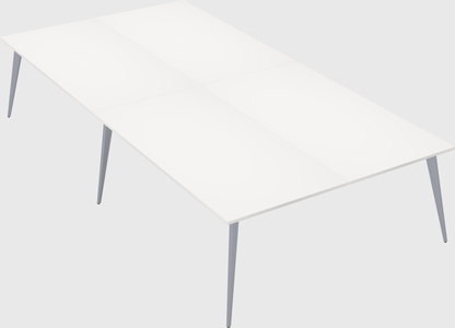 Shared rectangular office desk system