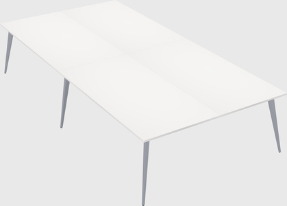 Shared rectangular office desk system