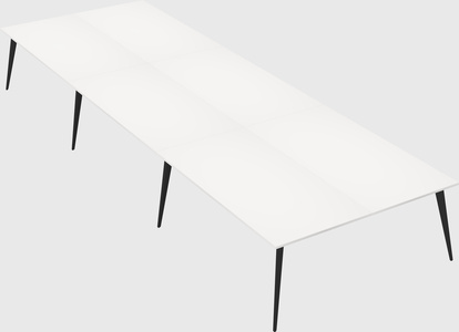 Shared rectangular office desk system