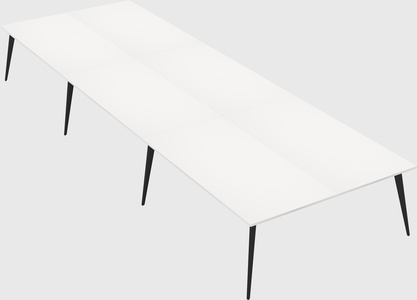 Shared rectangular office desk system