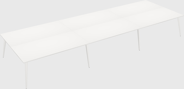 Shared rectangular office desk system
