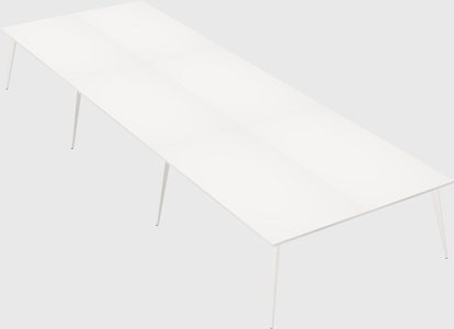 Shared rectangular office desk system