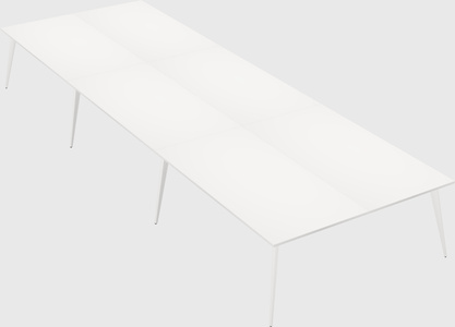 Shared rectangular office desk system