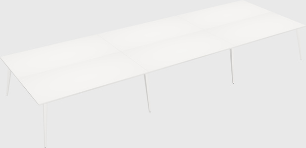 Shared rectangular office desk system