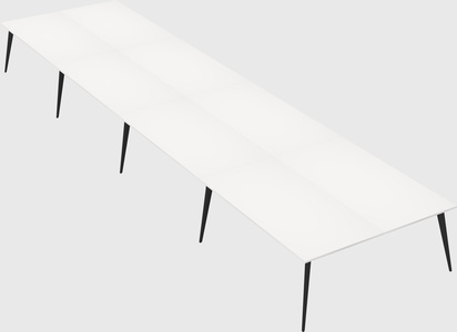 Shared rectangular office desk system
