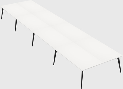 Shared rectangular office desk system