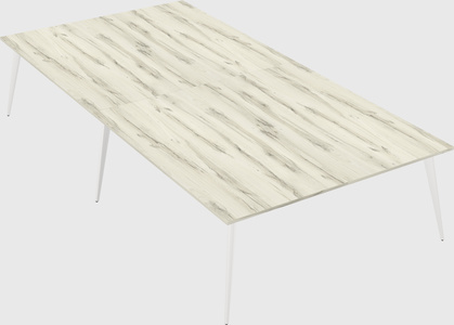 Shared rectangular office desk system