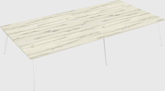Shared rectangular office desk system