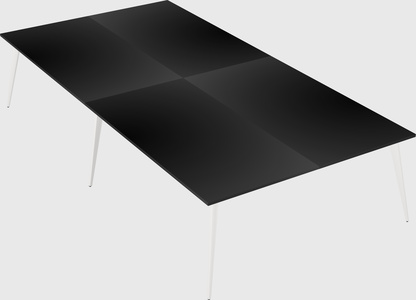 Shared rectangular office desk system