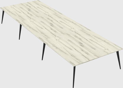 Shared rectangular office desk system