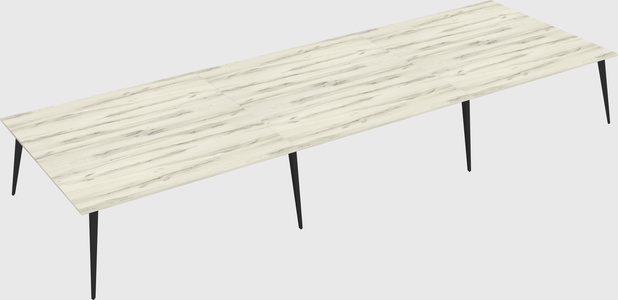 Shared rectangular office desk system