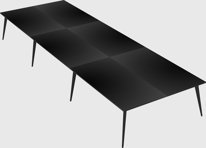 Shared rectangular office desk system