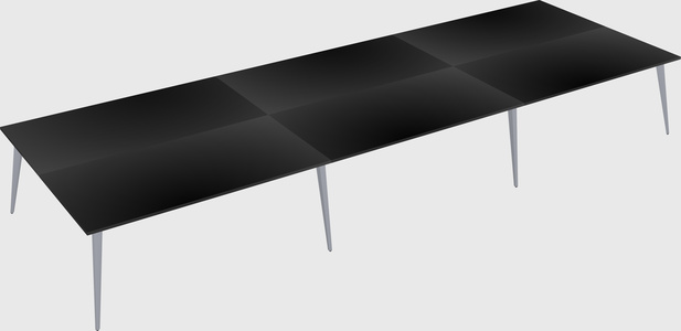 Shared rectangular office desk system