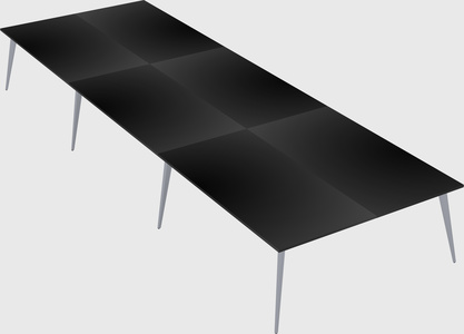 Shared rectangular office desk system